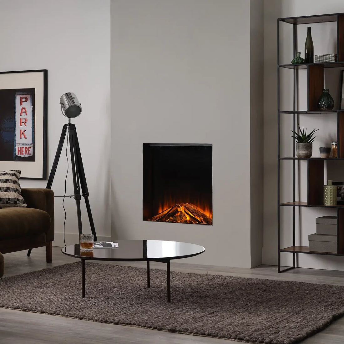 Kamin mit künstlichem Feuer