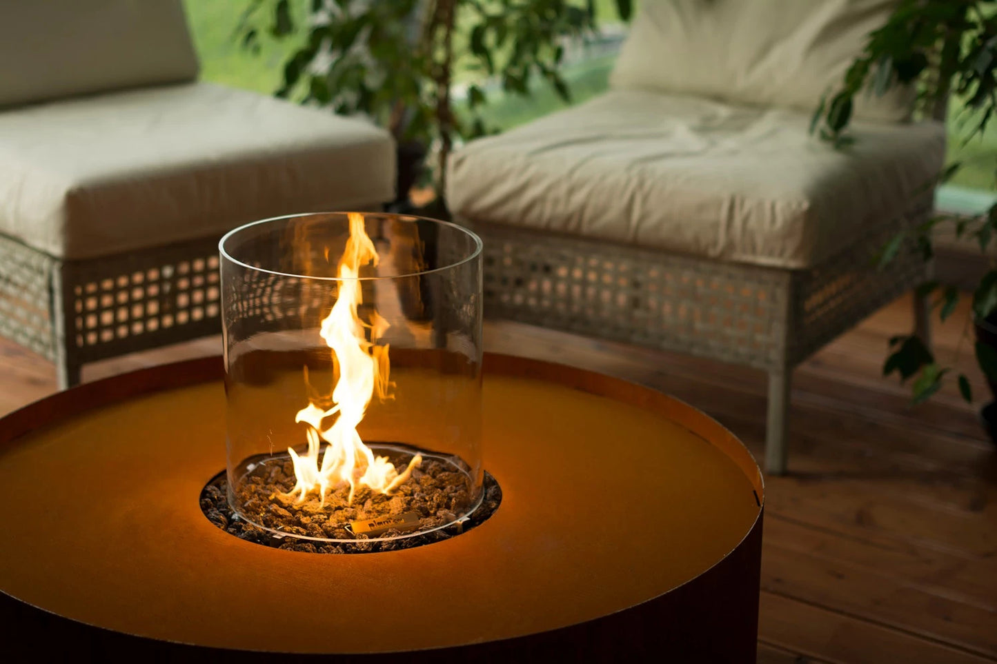 Galio Feuerstelle Glaszylinder und Installationssatz