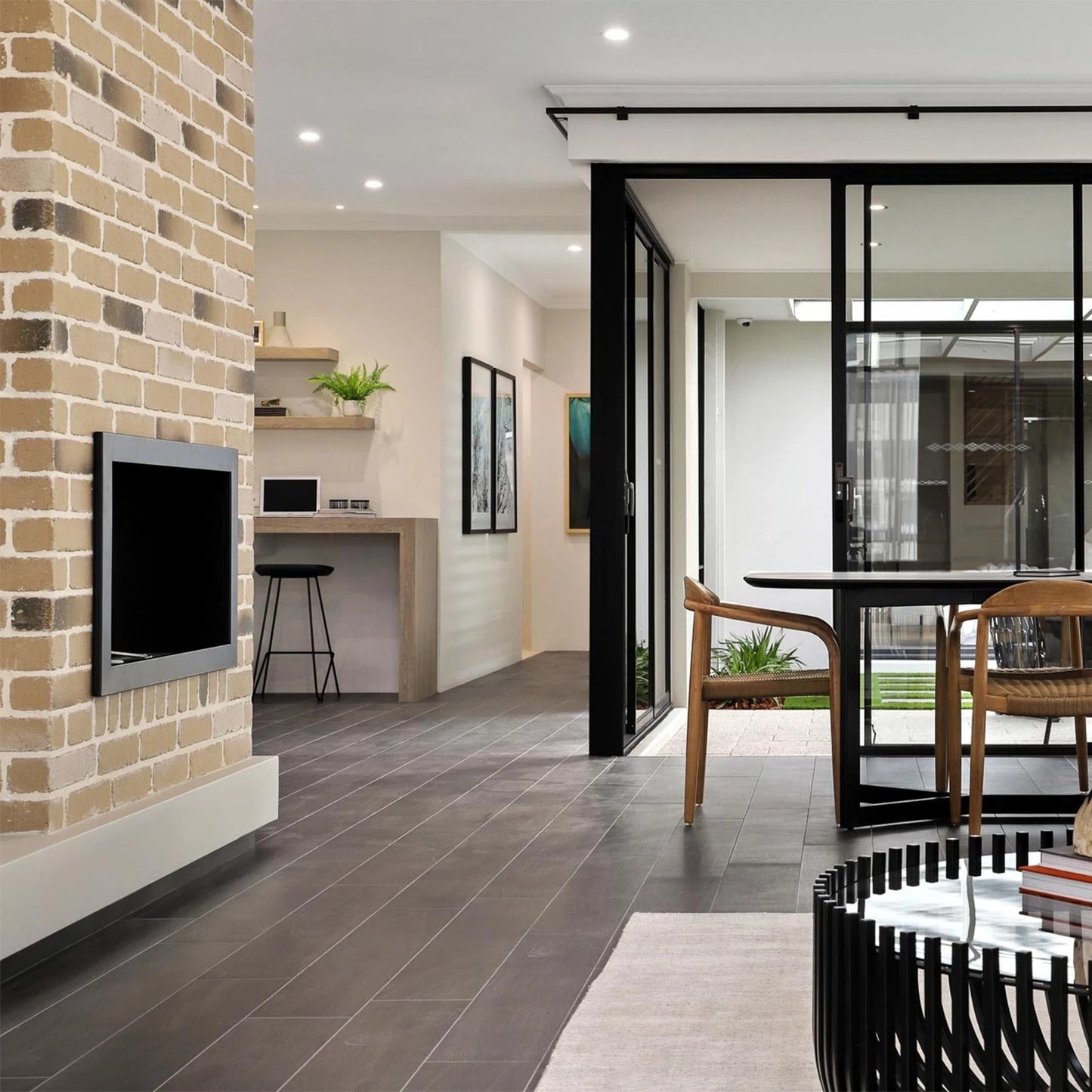 Icon Fires Slimline Firebox SFB1350 - Schwarz